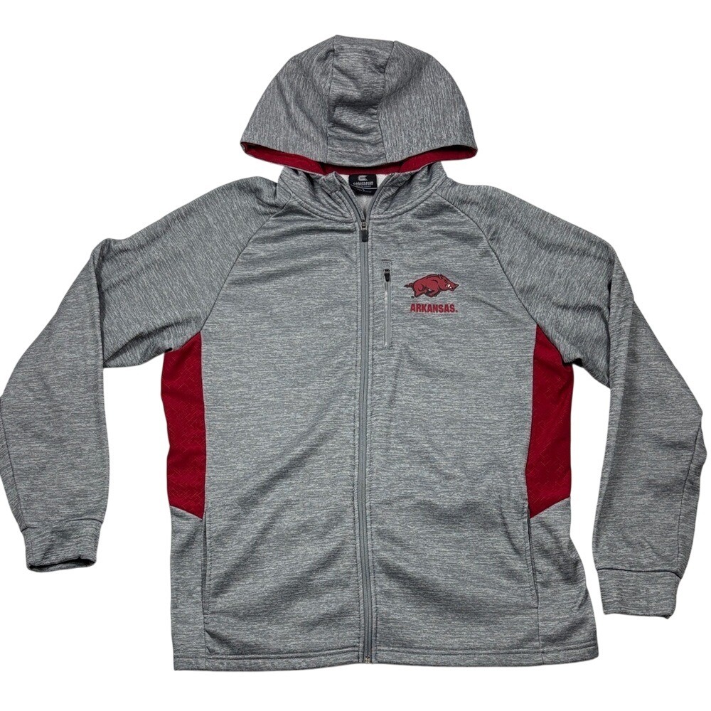 Colosseum Arkansas Razorbacks Full Zip Hoodie Jacket Mens Size Large College